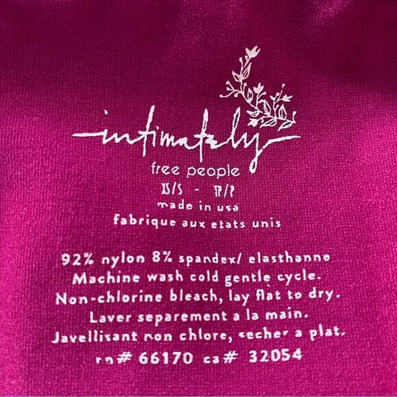 Free People Intimately Fuchsia Magenta Skinny Strap Seamless Brami Sz XS/S NWOT - Picture 7 of 9